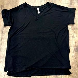 Zenana Regular and Plus Size Premium Rolled Short Sleeve Side Slit Top